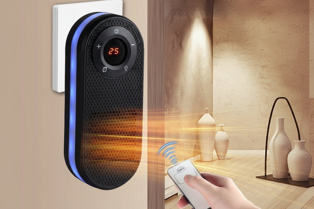 Small Electric Heater 180 Degree Rotatable, With Remote LED Display