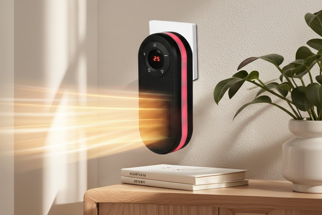 Small Electric Heater 180 Degree Rotatable, With Remote LED Display