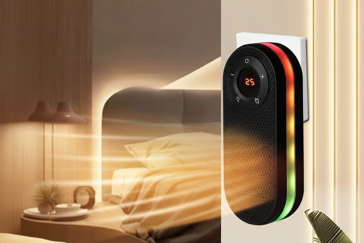 Small Electric Heater 180 Degree Rotatable, With Remote LED Display