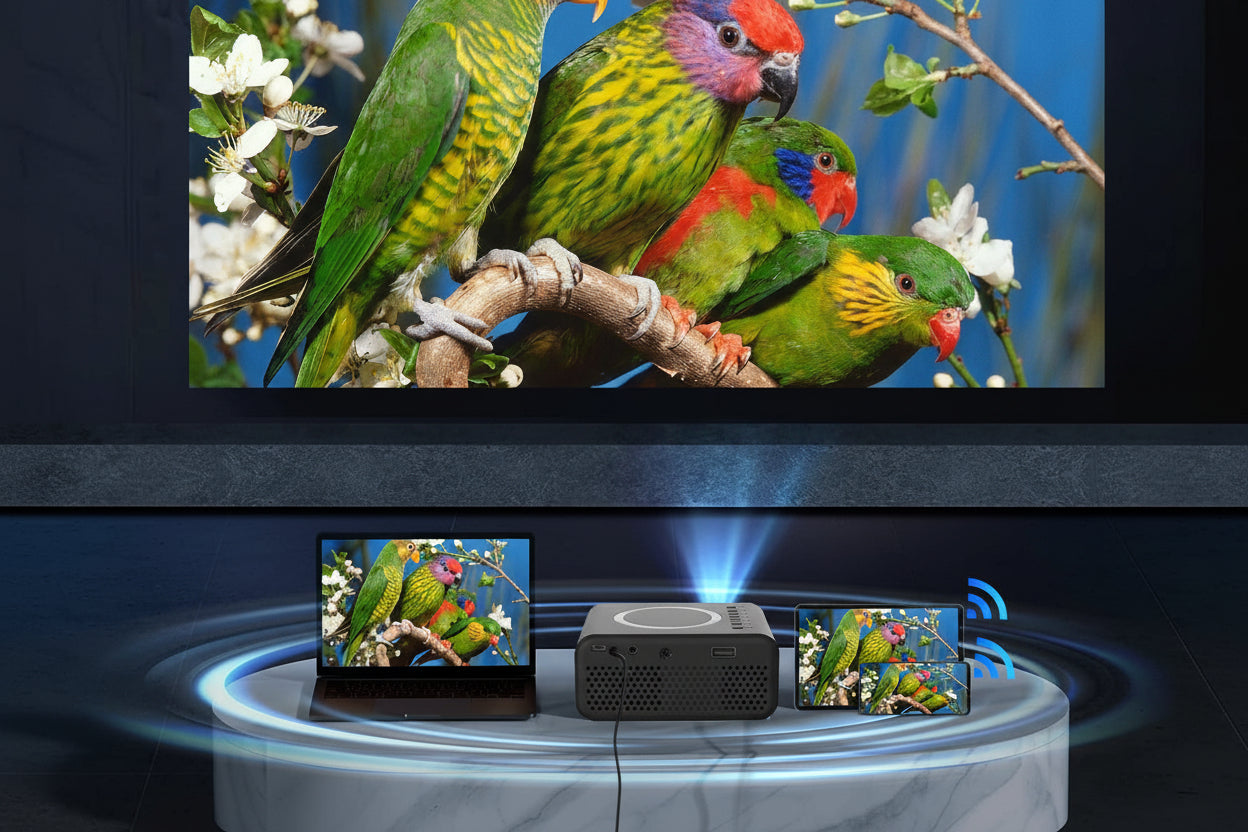 YT300 Mobile Projector Support 1080P Home Theater Media Player Smartphone